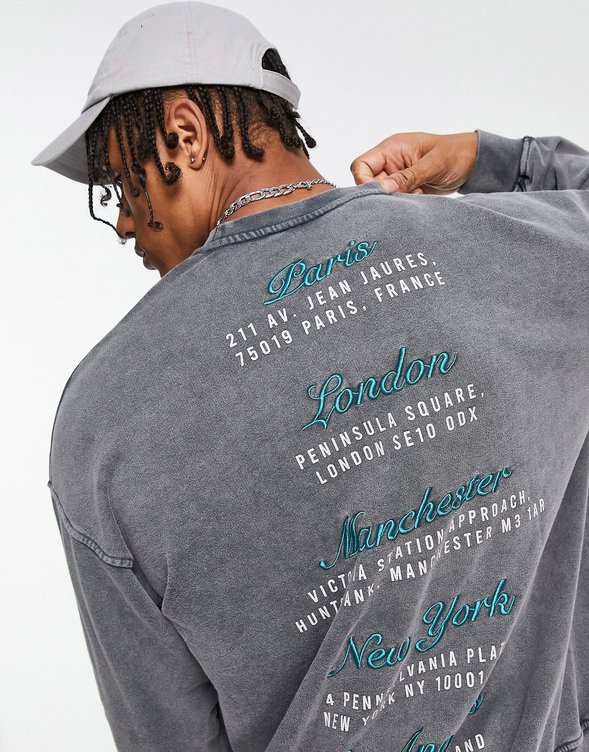 The Couture Club oversized sweatshirt grey n shpishop