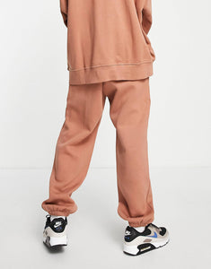 Nike Trend fleece oversized joggers brown