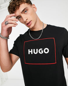 HUGO Dumex box outline logo t-shirt black