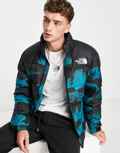 The North Face puffer jacket teal mountain