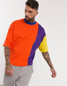 Maic organic oversized - Orange Colour block