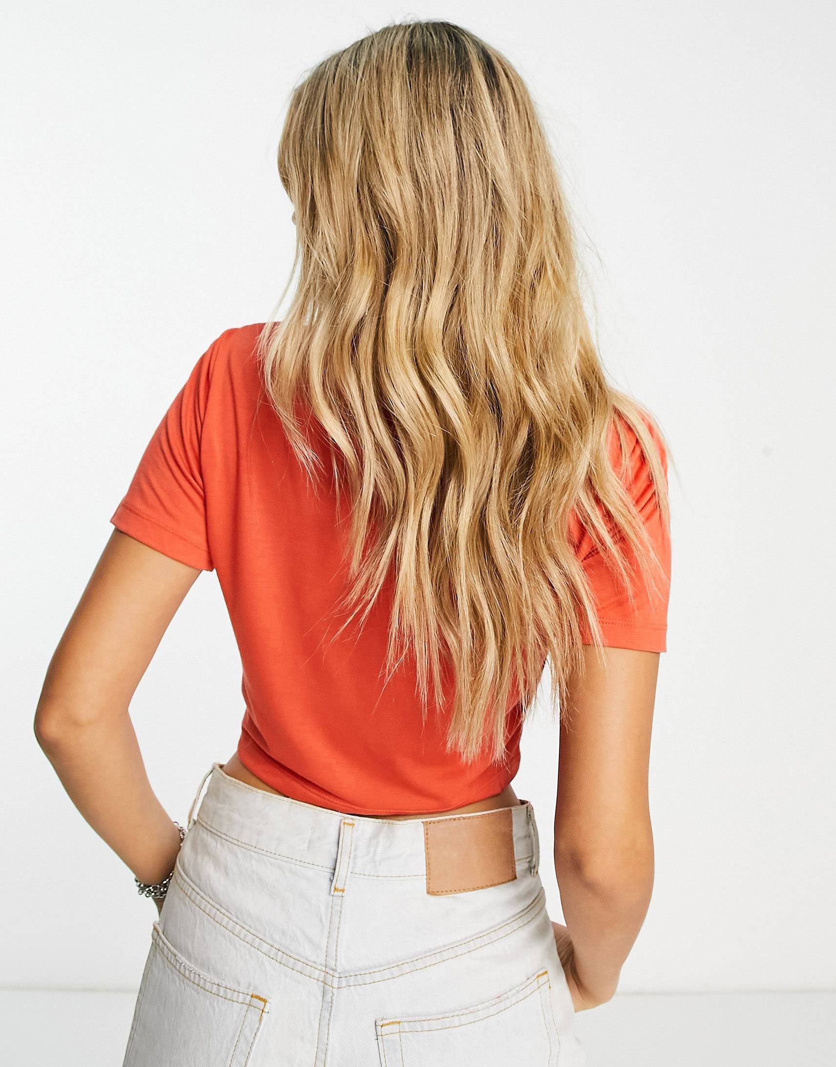 Nike essential slim cropped orange