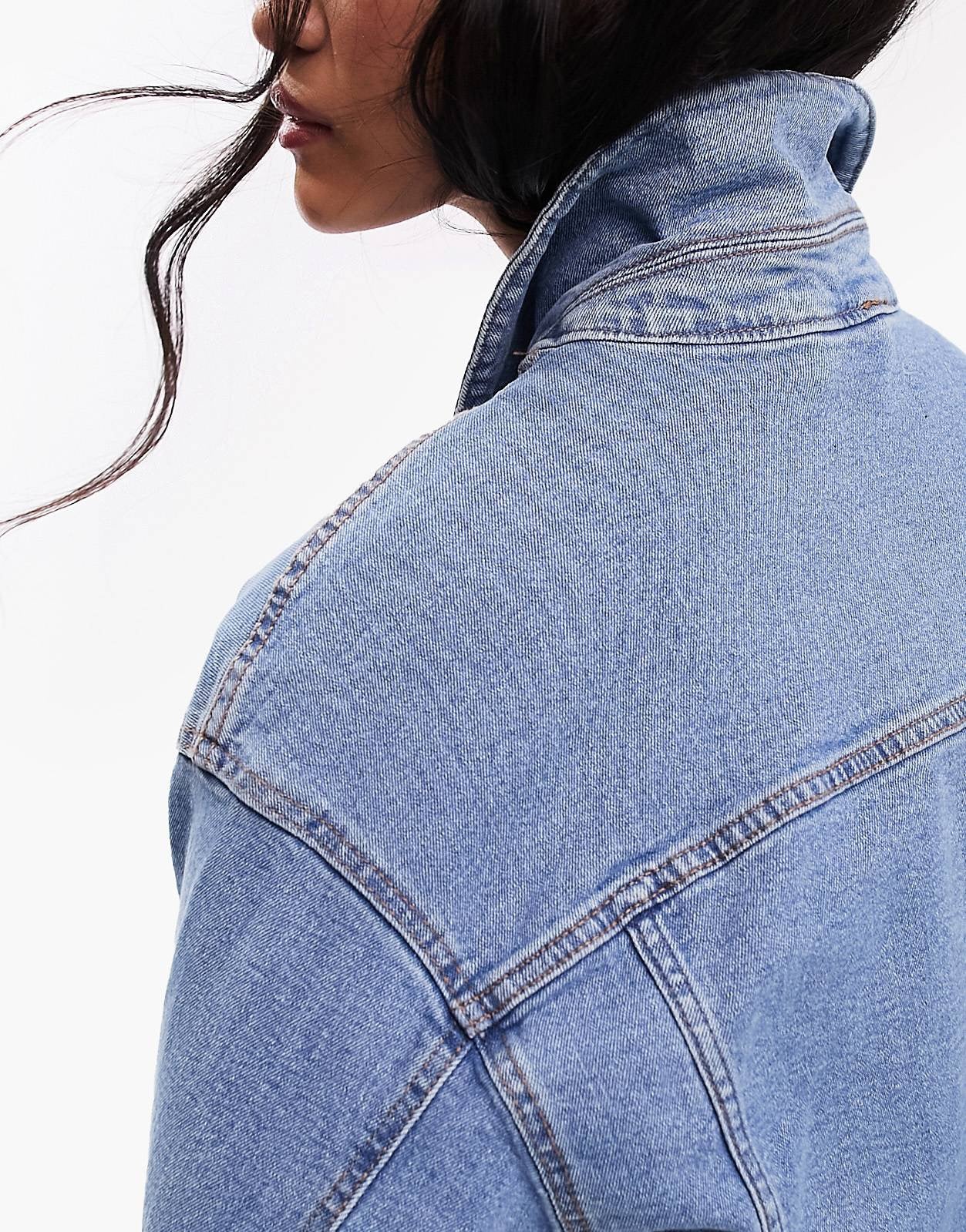 DESIGN western denim jacket midwash blue