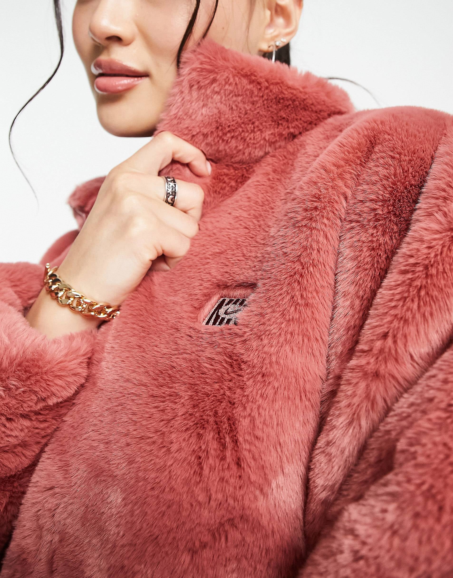 Nike Icon Clash cosy fleece jacket canyon rust