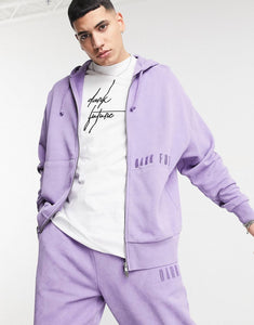 Dark Future co-ord oversized in purple wash