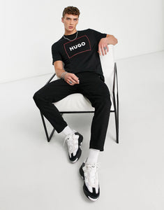 HUGO Dumex box outline logo t-shirt black