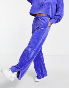 Nike velour joggers blue