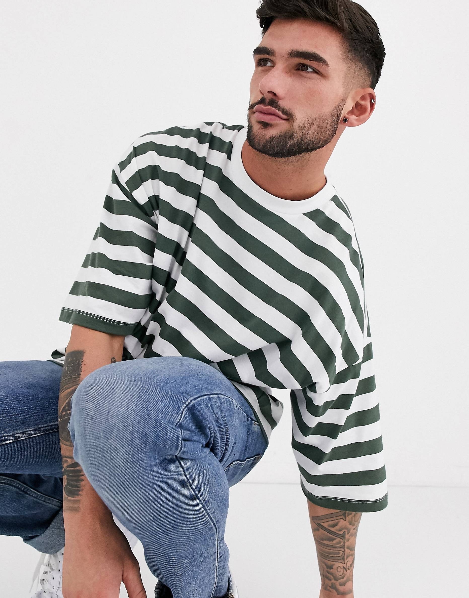 Maic Stripe - Green oversized