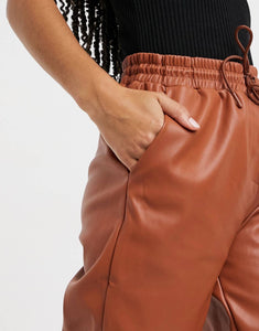 New Look leather look jogger