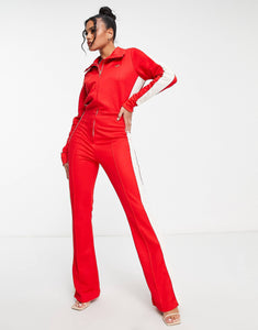 adidas Originals 'ski chic' jumpsuit red