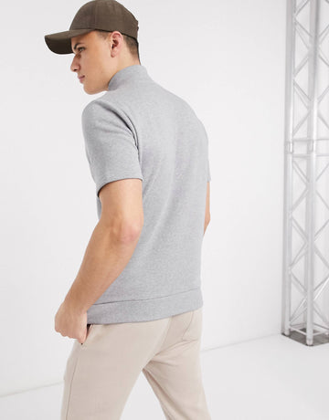 Maic Half zip - Grey marl