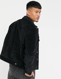 Jack & Jones jacket borg collar - Black