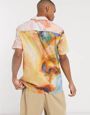 Këmish regular fit - watercolour Face