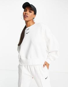 Nike mini swoosh sweatshirt white