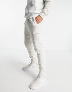 Nike Colourblock joggers light stone