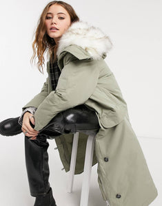 Parka Faux fur trim