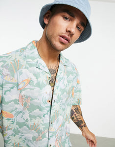 Relaxed revere shirt surfer hawaiian