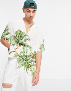 New Look palm shirt off white