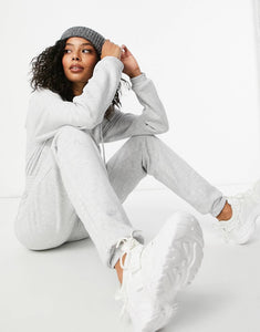 Jumpsuit oversized in Grey marl