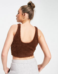 Reebok cosy fluffy bralette brown