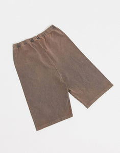 Legging Short - in brown acid wash