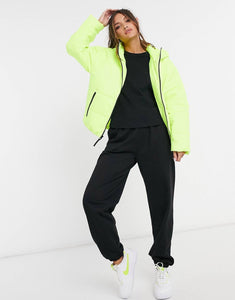 Nike jacket in neon yellow