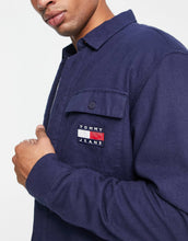 Load image into Gallery viewer, Tommy Jeans sherpa lined overshirt navy