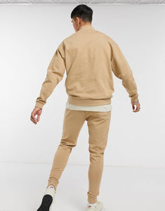 Tracksuit oversized skinny in beige