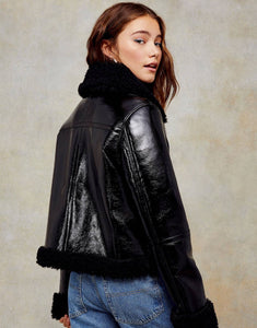 Jacket faux leather