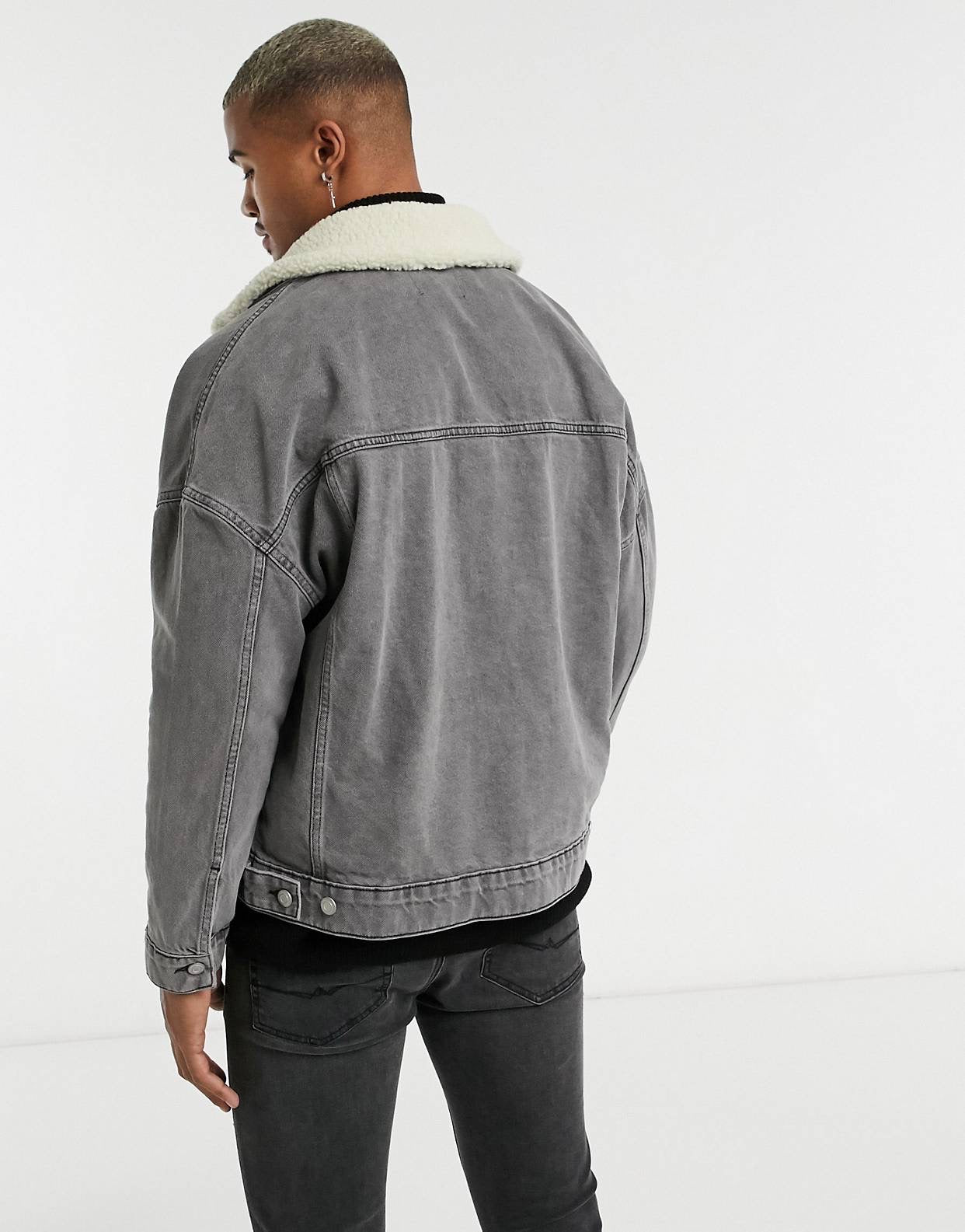 Denim oversized jacket grey