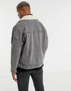 Denim oversized jacket grey