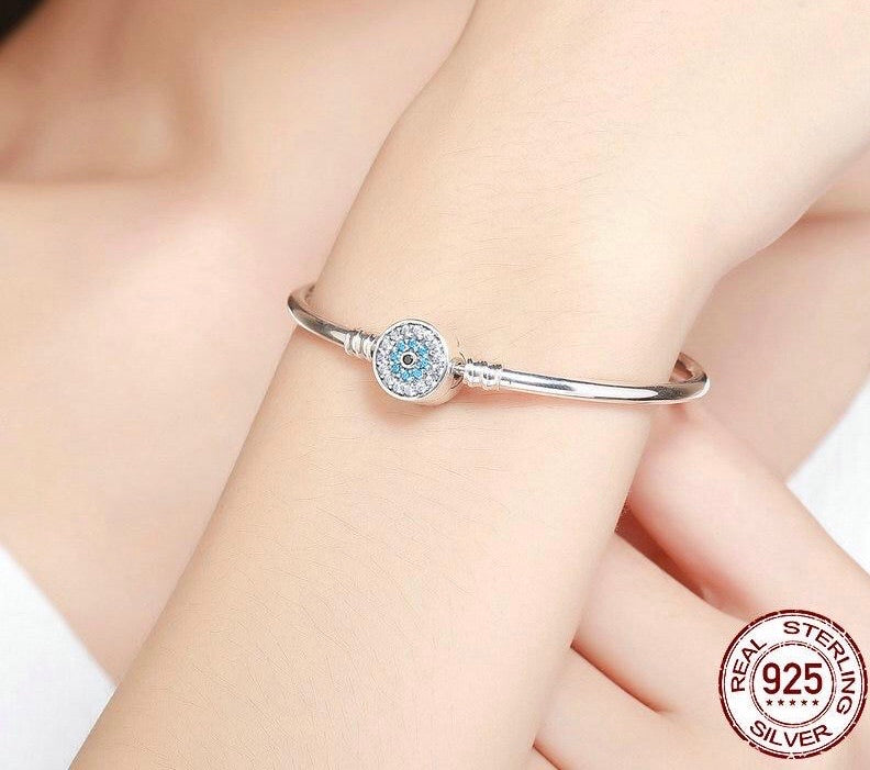 Bracelet 925 Sterling Silver Blue Eyes