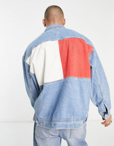 Tommy Jeans oversized denim jacket light wash