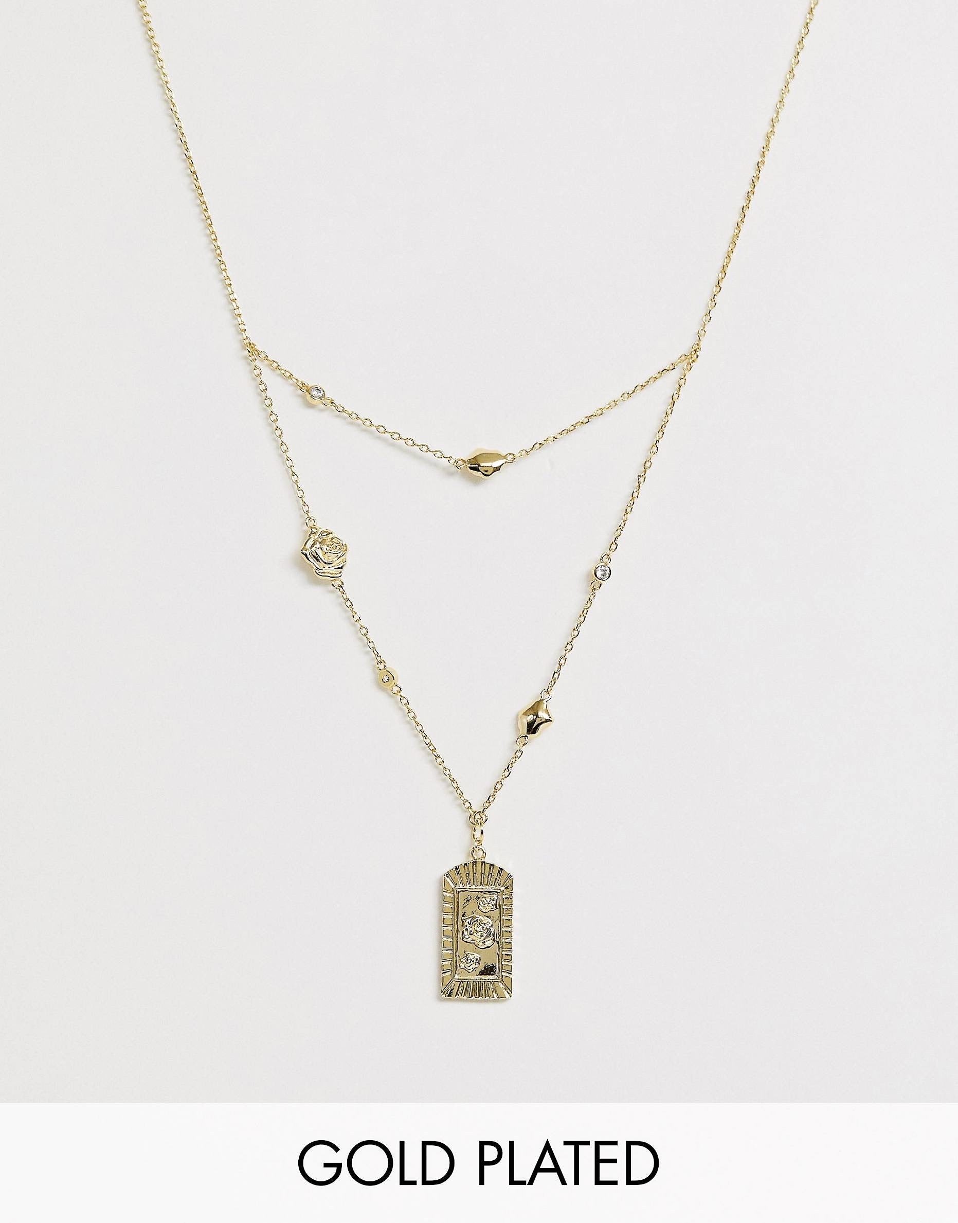 Wanderlust & Co Multi Rosa Gold - Necklace