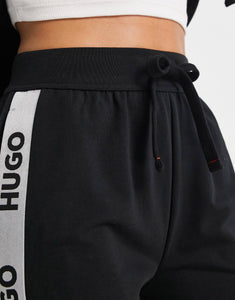 HUGO Bodywear joggers with logo tapping black