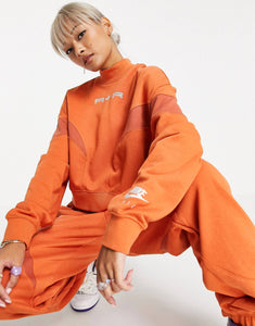 Nike Air fleece tracksuit in orange