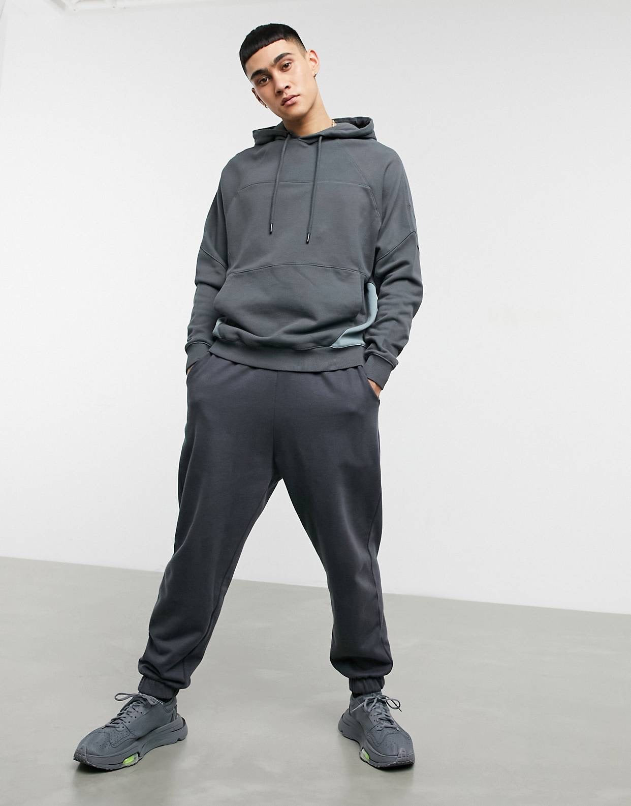 Tracksuit oversized rib insert panels