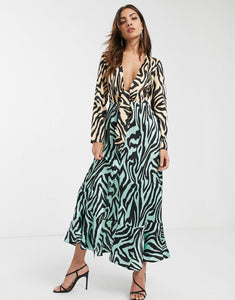 Fustan Knot - Animal Print