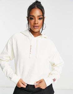 HUGO paris logo hoodie cream