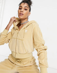 Tracksuit adidas Originals velour in beige