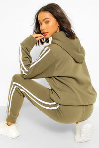 Hooded Fleece Side Stripe Tracksuit