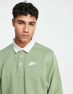 Nike Club long sleeve polo top green