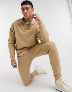 Tracksuit oversized skinny in beige