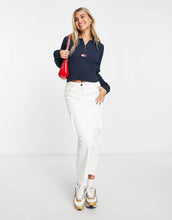 Load image into Gallery viewer, Tommy Jeans half zip rib top navy