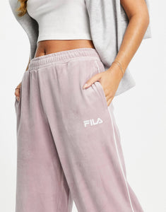 fila velour joggers purple