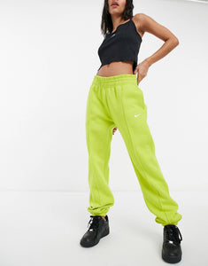 Nike mini swoosh oversized jogger yellow