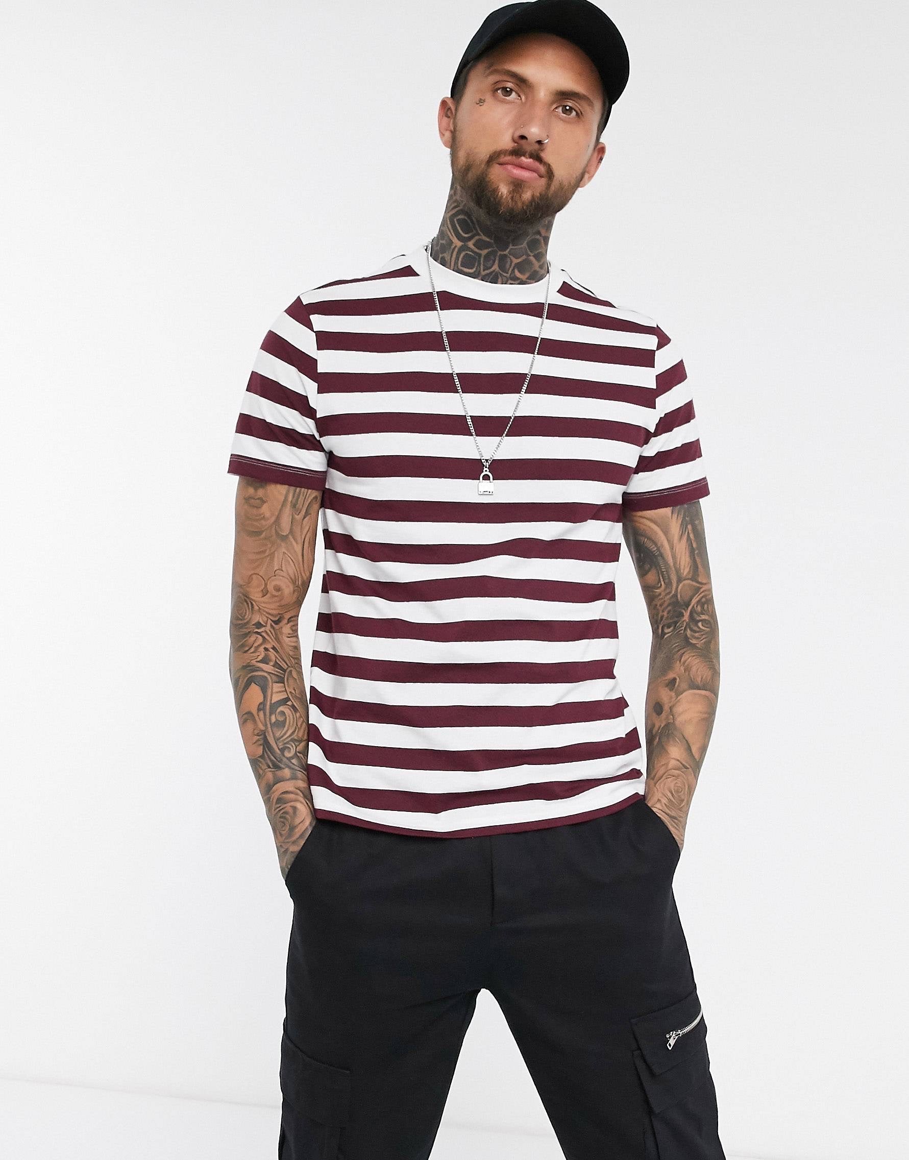 Maic Striped - Burgundy