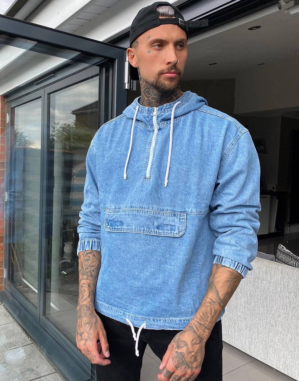 Jacket Denim pull over  - Blue
