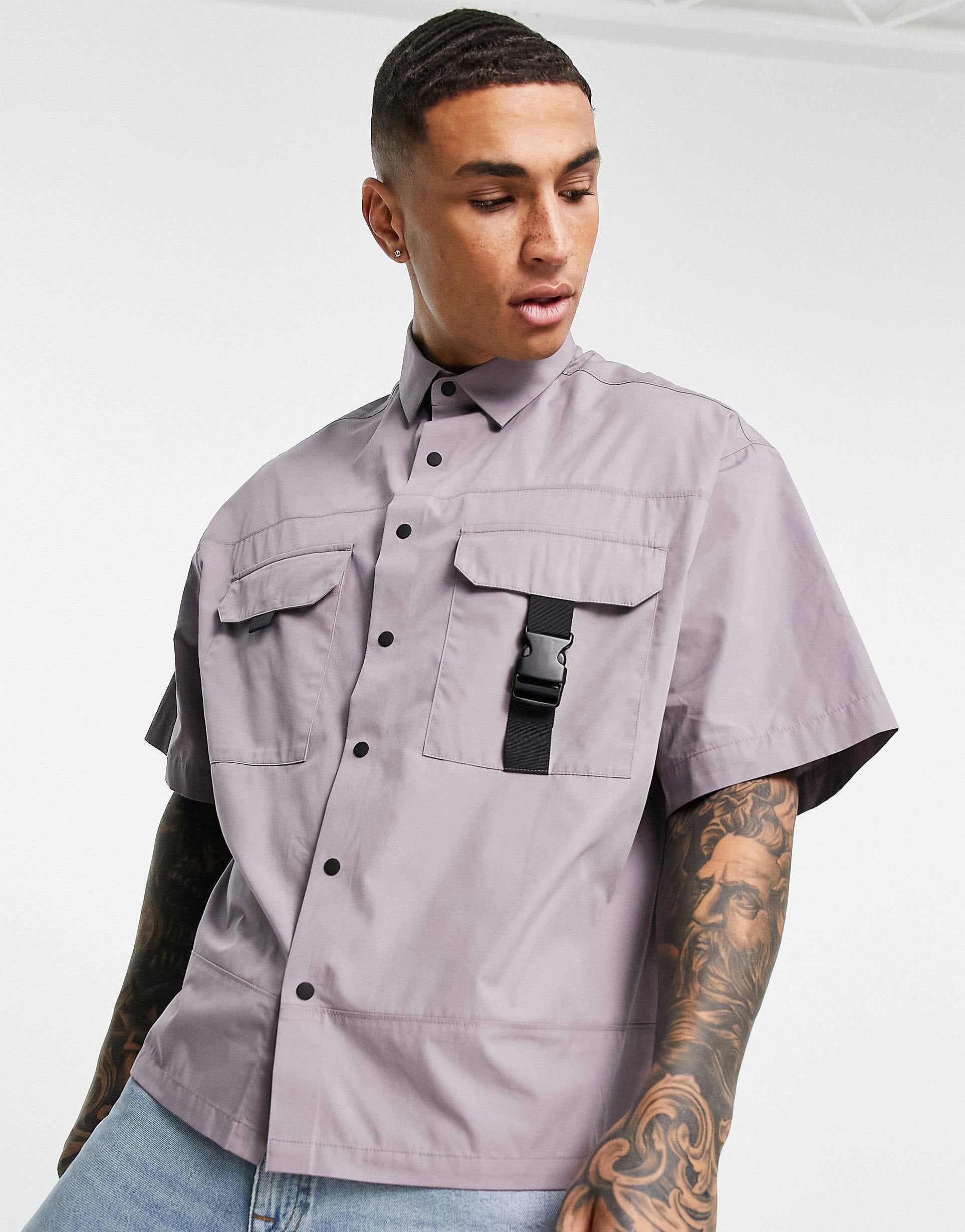Boxy shirt washed mauve