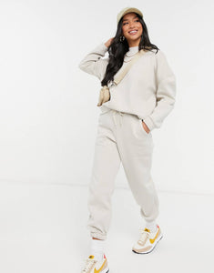 Petite tracksuit oversized in stone